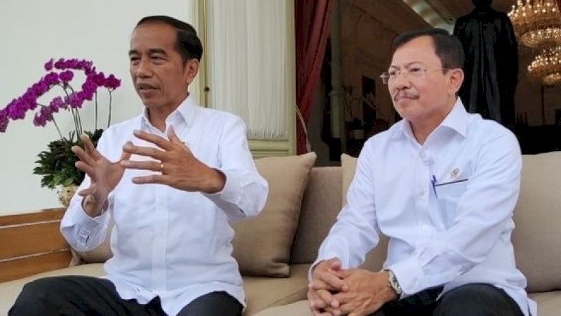 Presiden Jokowi dan Menkes Terawan, Senin (3/3/2020).