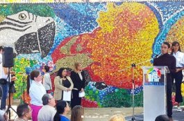 Keren, Seniman Ini Buat Mural dari 200 Ribu Tutup Botol Plastik