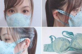 Viral Model Cantik Bikin Masker dari Bra
