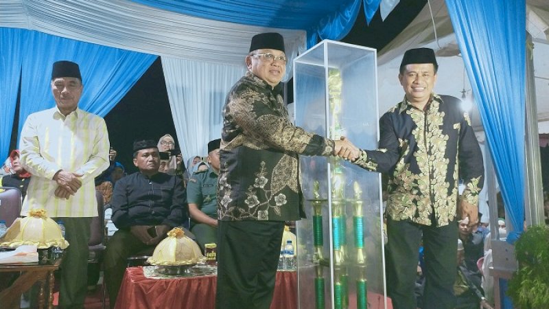 Sekda Jeneponto, Syafruddin Nurdin mewakili bupati menutup MTQ ke-43 tingkat Kabupaten Jeneponto, Senin malam (9/3/2020).