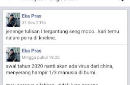 Heboh Santri Ramal Virus Corona Sejak 2016, Pemilik Akun Ini Bongkar Ternyata Editan