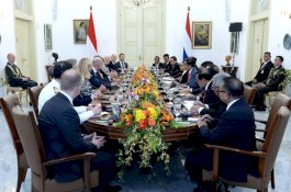 Mentan SYL Ikut Dampingi Presiden Jokowi Sambut Kedatangan Raja Belanda