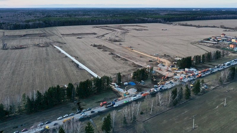 Lokasi yang akan dibanguni rumah sakit khusus cirus corona di Rusia