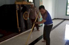 Antisipasi Corona, Ditlantas Polda Sulsel Bersih-Bersih hingga Siapkan Hand Sanitizer