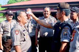 Cegah Penyebaran Corona, Seluruh Personel Polres Wajo Dicek Suhu Tubuhnya