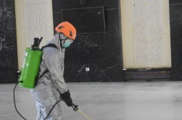 Antisipasi Covid-19, WIZ Lakukan Penyemprotan Cairan Disinfektan