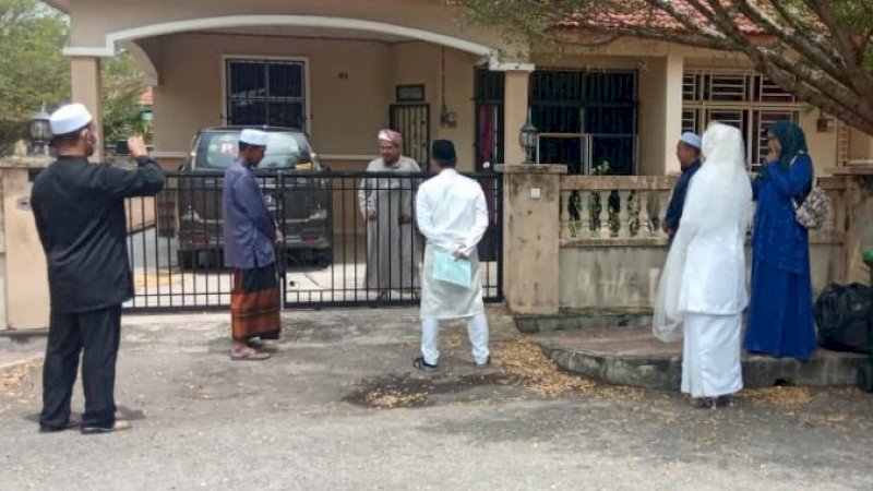 Suasana ijab kabul pasangan pengantin di Kedah, Malaysia, Jumat (20/3/2020).