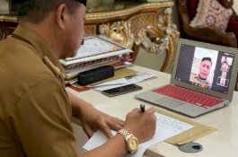 Bupati Gowa Pimpin Rapat via Telekonferensi: Koordinasi Harus Terus Berjalan