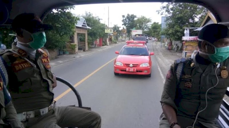 Berkeliling Kecamatan, Satpol PP Sampaikan Imbauan Bupati Bantaeng