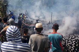 Ditinggal Pergi, Rumah Kosong di Jeneponto Hangus Terbakar 