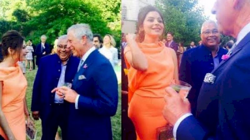 Foto Pangeran Charles dan Kanika Kapoor yang viral.