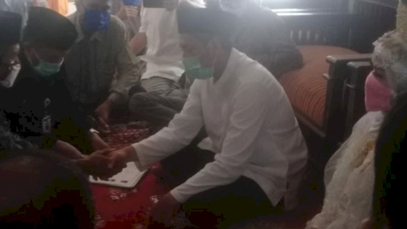 Suasana ijab kabul Dianto. (Foto: IST)