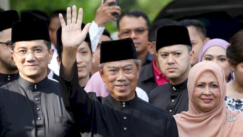Muhyiddin Yassin Resmi Jadi PM Malaysia. ©2020 Malaysia Information Department/Maszuandi Adnan/Handout via REUTERS