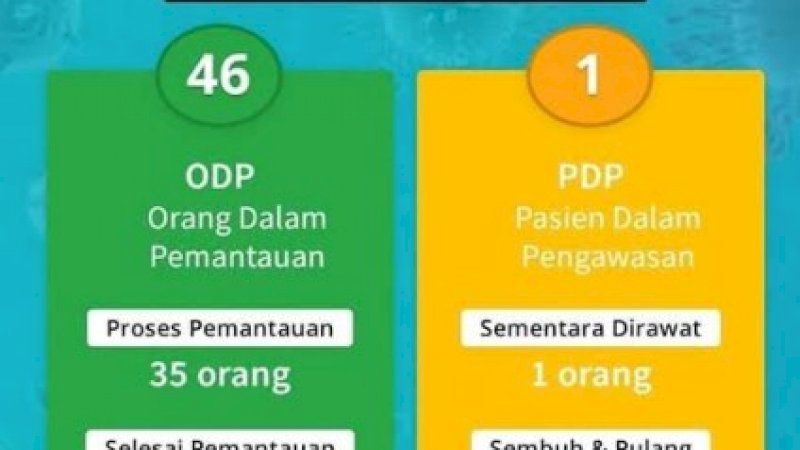 ODP di Wajo Bertambah Jadi 46 dan PDP Satu Orang, Ini Peta Sebarannya