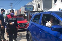 Masuk Makassar, Pendatang Wajib Cek Suhu Tubuh, Kendaraannya Disemprot Disinfektan