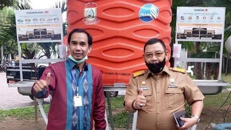 Ketua DPRD Makassar, Rudianto Lallo dan plt Sekwan Azis Hasan.