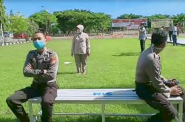 Sebelum Masuk Kantor, Ratusan Personel Polres Jeneponto Dijemur di Lapangan Apel