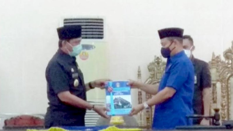 Rapat paripurna DPRD Wajo digelar secara online, Kamis (9/4/2020). 