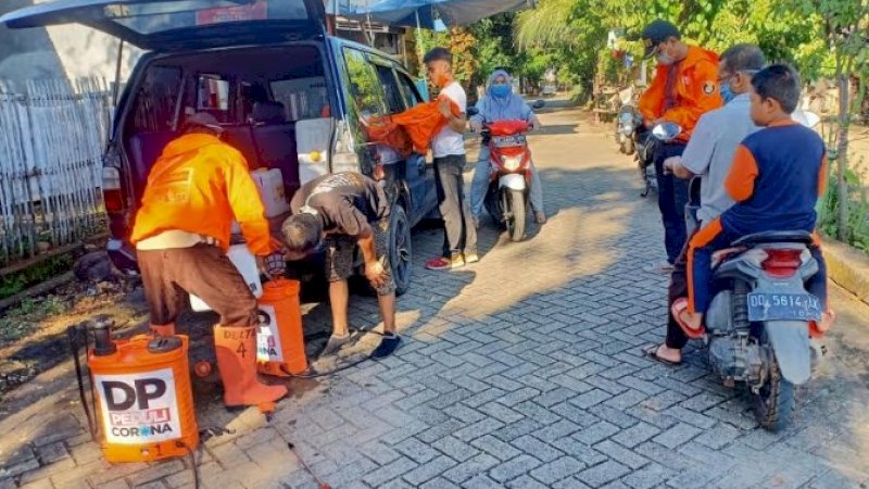 Aksi DP Peduli Corona berkesan di hati masyarakat. Apresiasi warga kompleks perumahan gubernur Antang salah satu buktinya.