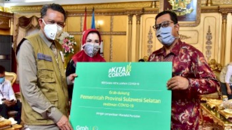 Grab ikut membantu penanganan Covid-19 di Sulsel.