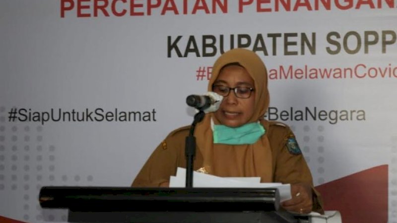 Juru bicara Tim Gugus Pengendalian dan Penanganan Covid-19 Kabupaten Soppeng, Suriasni 