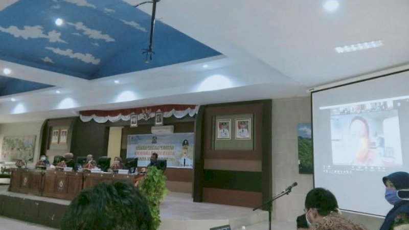 Musyawarah perencanaan pembangunan (musrenbang) RKPD 2021 di Jeneponto digelar virtual, Kamis (16/4/2020).