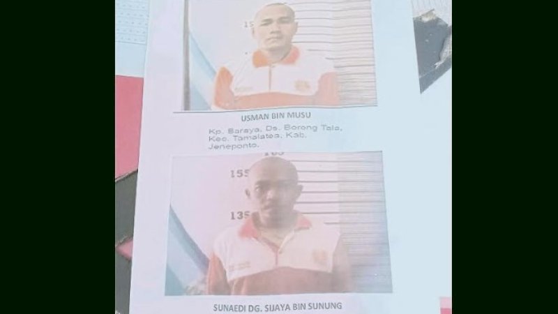 Identitas dua narapidana yang kabur dari Rutan Jeneponto.