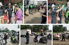 DPP FK-MBR Bagi-bagi Sembako ke Pengemudi Ojol di Wisma NH