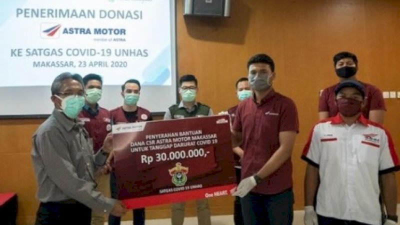 Tahap Kelima, Astra Motor Makassar Beri Donasi ke Satgas Unhas