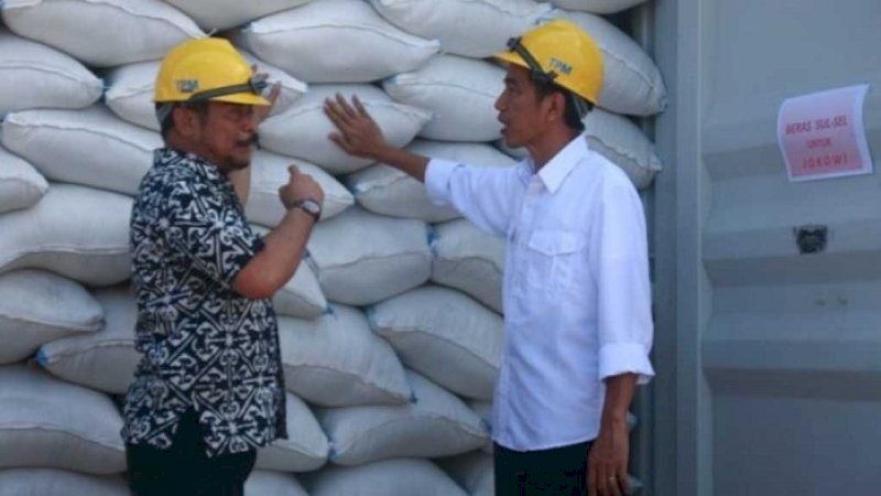 Presiden Jokowi dan Mentan Syahrul Yasin Limpo dalam sebuah kesempatan.