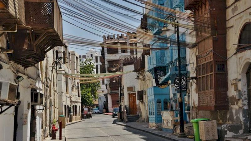 Pemandangan di Jeddah, Arab Saudi di tengah lockdown.