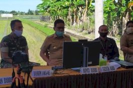 Vidcon dengan Mentan, Bupati Laporkan Percepatan Tanam Padi Gaduh di Barru