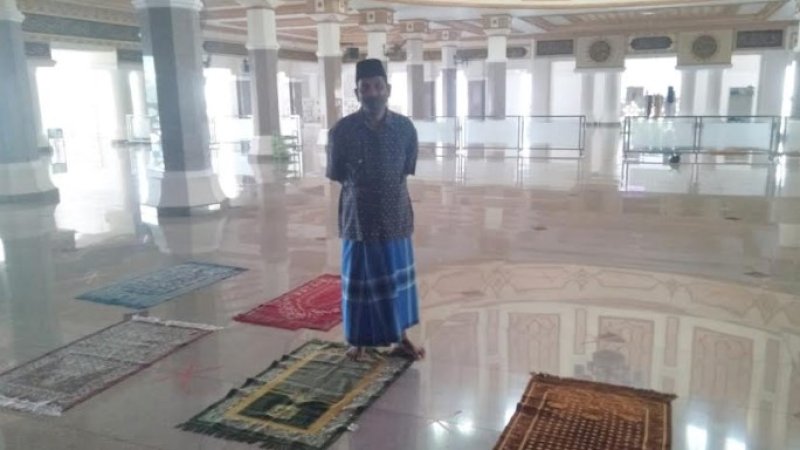 Masjid Raya Soppeng atau Masjid Agung Darusalam Watangsoppeng salah satu masjid yang akan menggelar salat Idulfitri berjemaah, Minggu (24/5/2020).