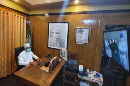 Wali Kota Parepare Semangati Tenaga Kesehatan Covid-19 Lewat Video Conference di Malam Takbiran