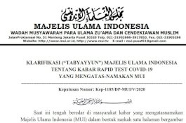 Terkait Rapid Test yang Dihubungkan dengan PKI, MUI Laporkan Pelaku ke Polisi dan BSSN