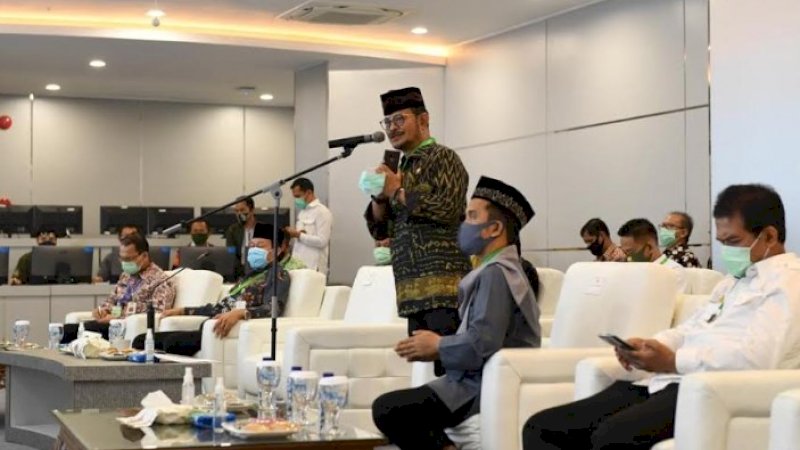 Menteri Pertanian, Syahrul Yasin Limpo beserta pegawai Kementerian Pertanian melaksanakan halalbihalal, Selasa (26/5/2020).