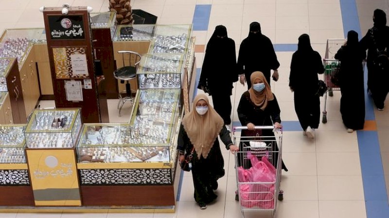 Suasana di salah mal di Riyadh Arab Saudi.