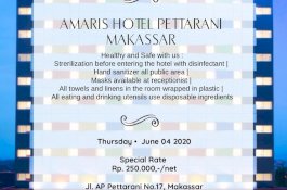 Hotel Amaris Pettarani Makassar Bakal  Buka Kembali  dengan Protokol “New Normal”
