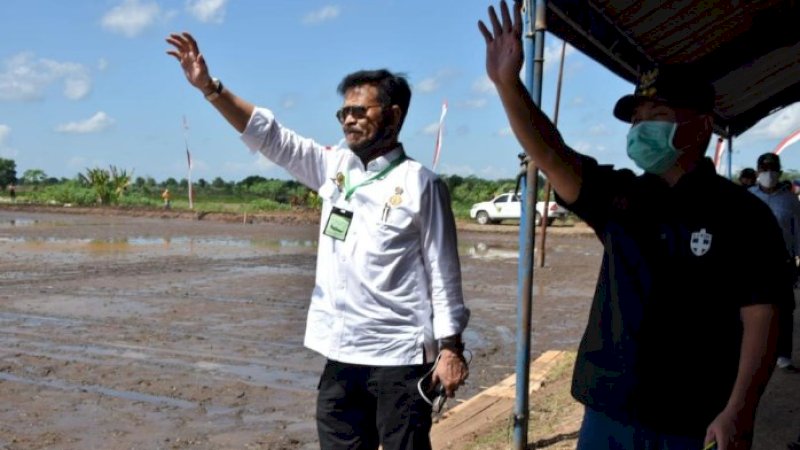 Menteri Pertanian, Syahrul Yasin Limpo di Kabupaten Kapuas, Kalimantan Tengah, Kamis (11/6/2020).