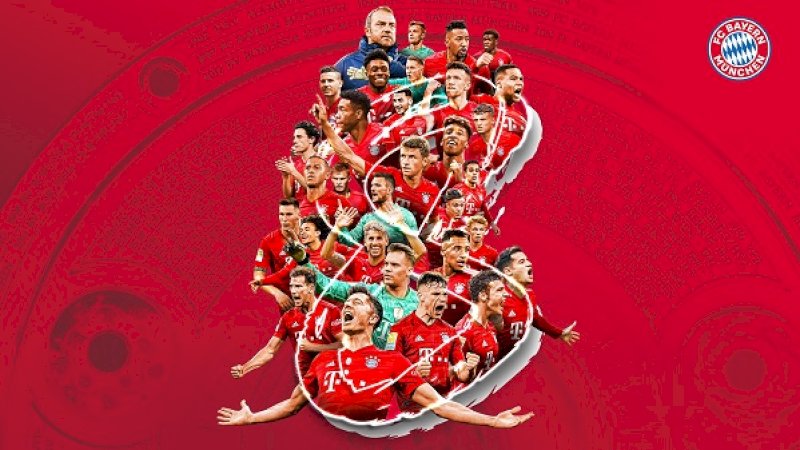 Bayern Muenchen berhasil mengunci gelar juara Bundesliga 2019/2020. (Foto: Twitter Bayern Muenchen)