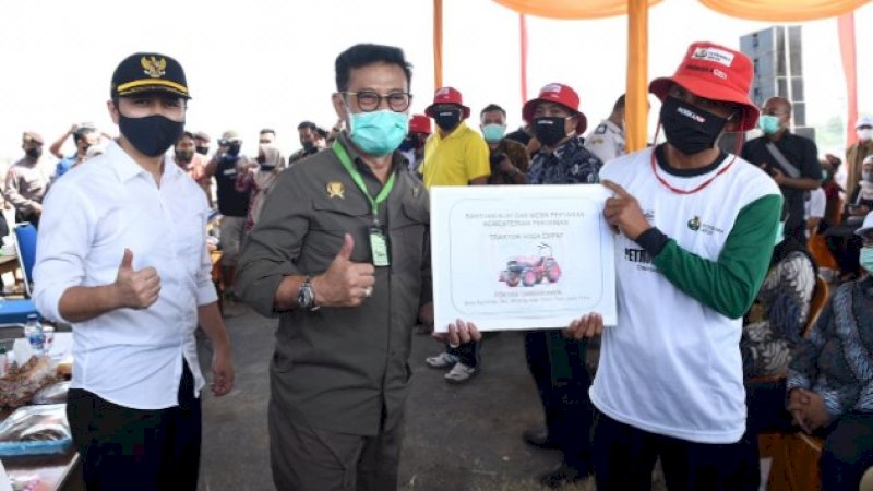 Menteri Pertanian Syahrul Yasin Limpo melakukan kunjungan kerja ke Kabupaten Tuban, Jawa Timur, Jumat (26/6/2020).&nbsp;