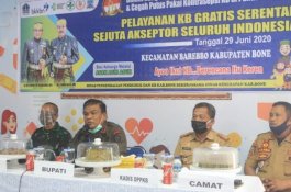 Bupati Bone dan Dandim 1407/Bone Kompak Pantau Pelayanan KB Gratis Sejuta Akseptor di Bone Selatan