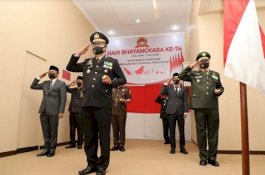 Dikemas Sederhana, Ilham Azikin Hadiri Peringatan Hari Bhayangkara Ke-74 Polres Bantaeng