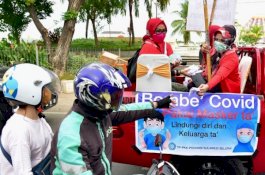 PKK Sulsel Gandeng Perseroda Sosialisasi dan Bagikan Masker kepada Masyarakat