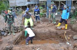 TMMD 108 di Bantaeng, TNI-Rakyat Gotong Royong Bangun Pelat Duiker