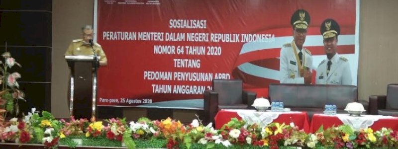 Wawali Parepare Buka Sosialisasi Permendagri Nomor 64 Tahun 2020