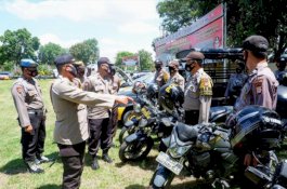 Polres Wajo Gelar Apel Pemeriksaan Kendaraan Motor Ranmor Dinas
