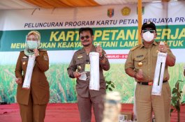 Mentan Launching Kartu Petani di Lampung, Salurkan KUR dan Asuransi Tani