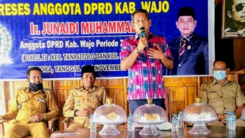 Reses ke Dapil 2, Anggota DPRD Wajo Junaidi Muhammad Catat 10 Poin Aspirasi Warga