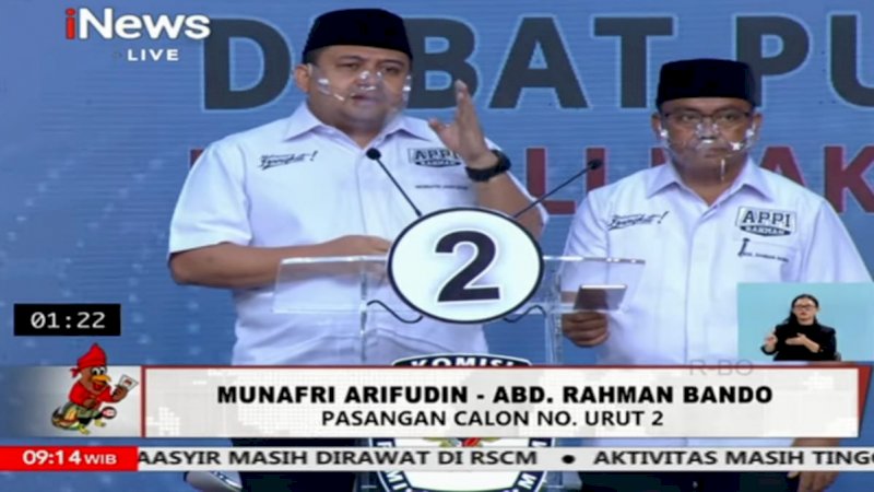 Closing Statement Debat, Appi-Rahman: Kami tak Ingin Seperti Wali Kota Sebelumnya Habiskan Rp17 Triliun Sia-Sia